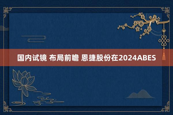 国内试镜 布局前瞻 恩捷股份在2024ABES