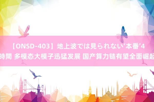 【ONSD-403】地上波では見られない‘本番’4時間 多模态大模子迅猛发展 国产算力链有望全面崛起