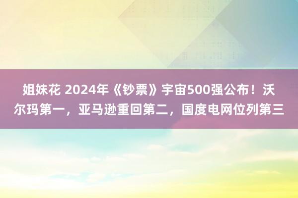 姐妹花 2024年《钞票》宇宙500强公布！沃尔玛第一，亚马逊重回第二，国度电网位列第三