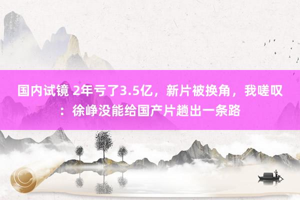 国内试镜 2年亏了3.5亿，新片被换角，我嗟叹：徐峥没能给国产片趟出一条路