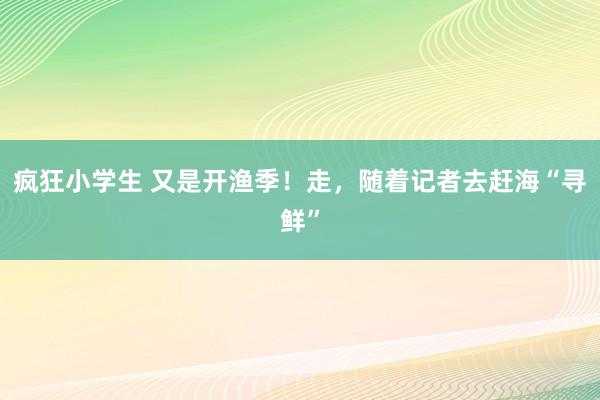 疯狂小学生 又是开渔季！走，随着记者去赶海“寻鲜”