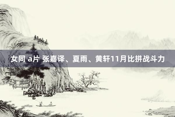 女同 a片 张嘉译、夏雨、黄轩11月比拼战斗力